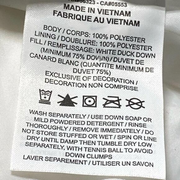 Nike Therma-FIT Long White Duck Down Puffer Coat Women’s Sz 1X Hooded Full Zip - Picture 6 of 8